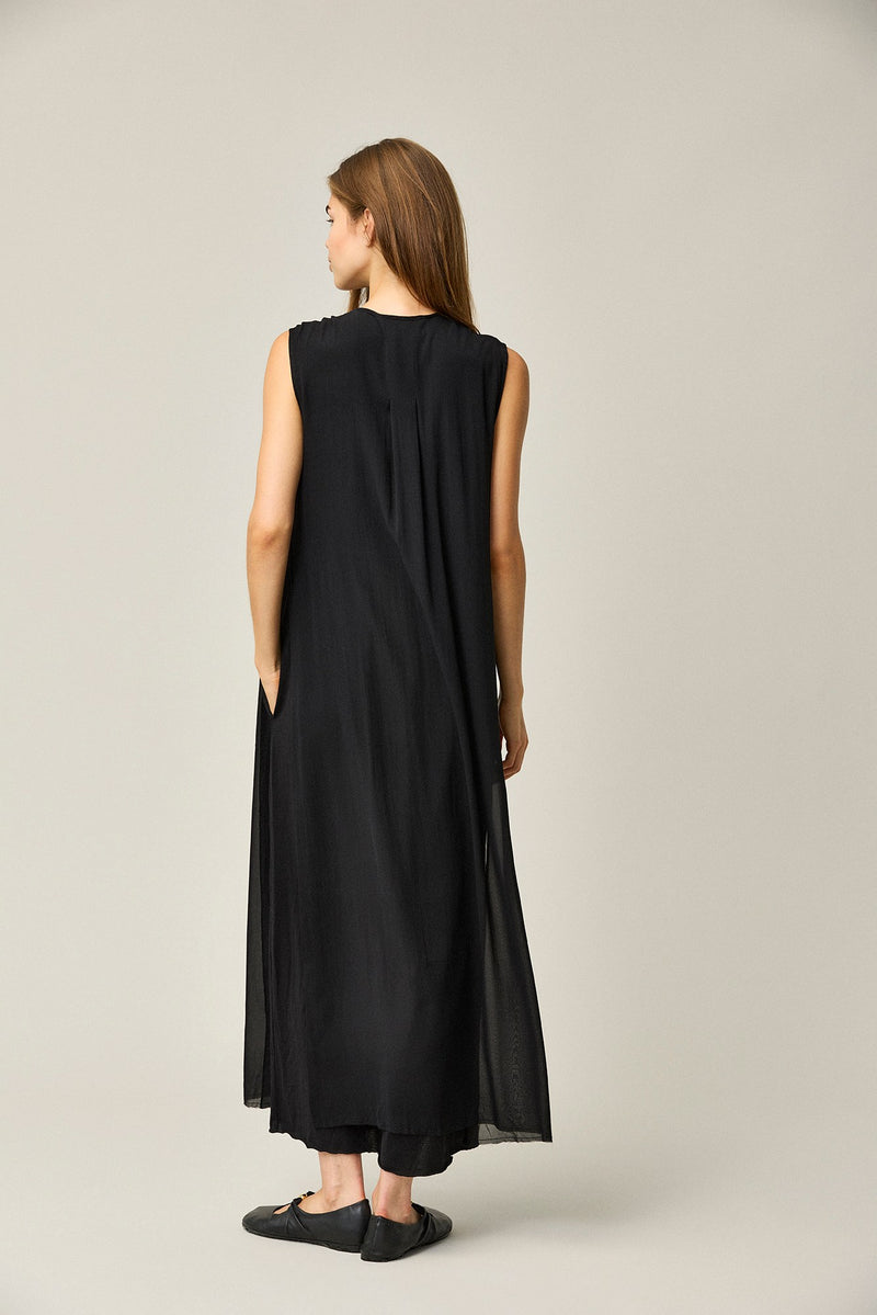 Silk Georgette Sleveless Dress