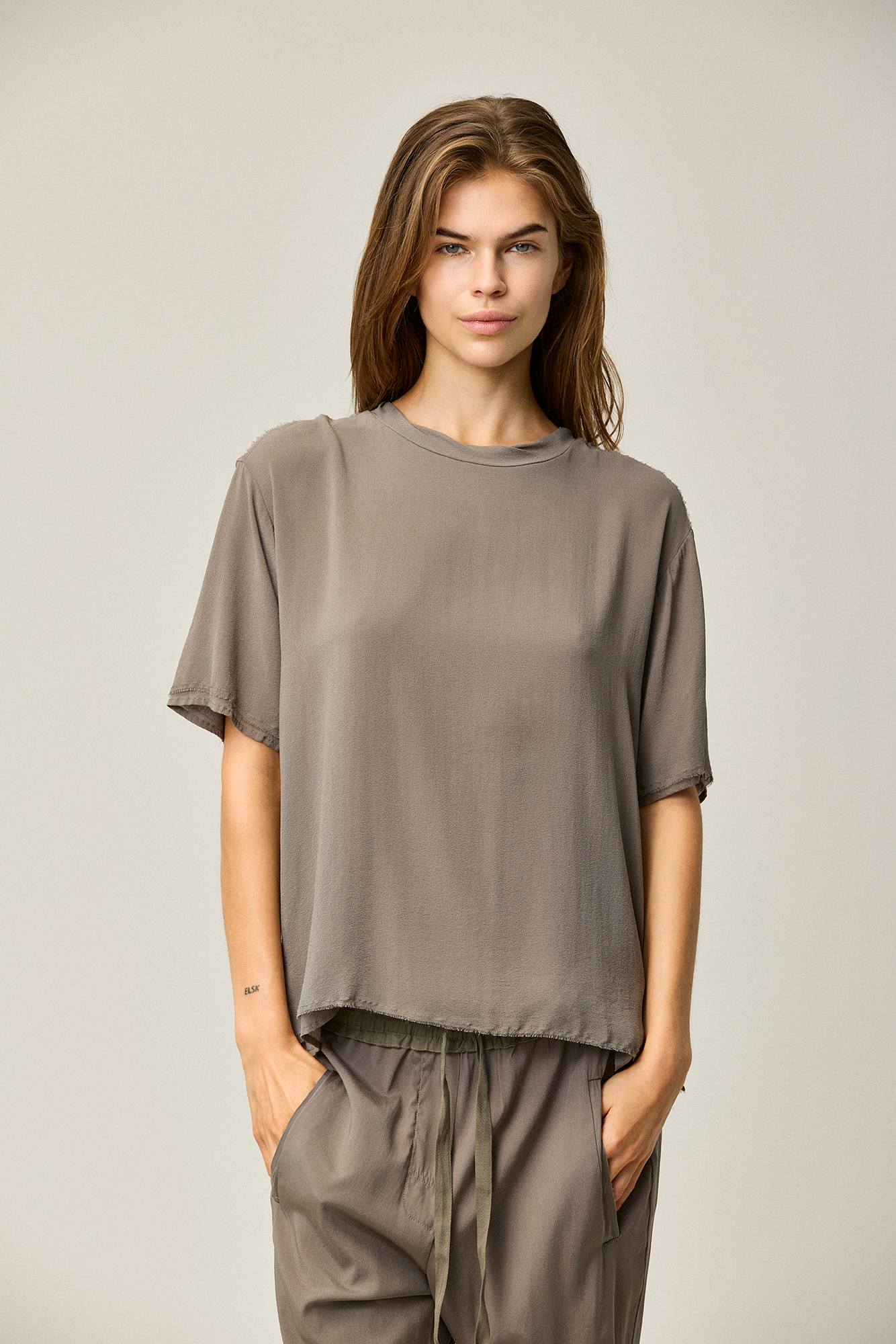 Silk Satin Cropped Pants