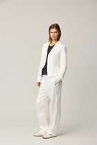 Herringbone Linen Wide Pants