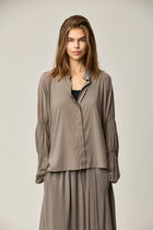 Silk Satin Shirt Puff