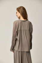 Silk Satin Shirt Puff