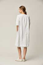 Crinkled Cotton Short Sleeve Dress