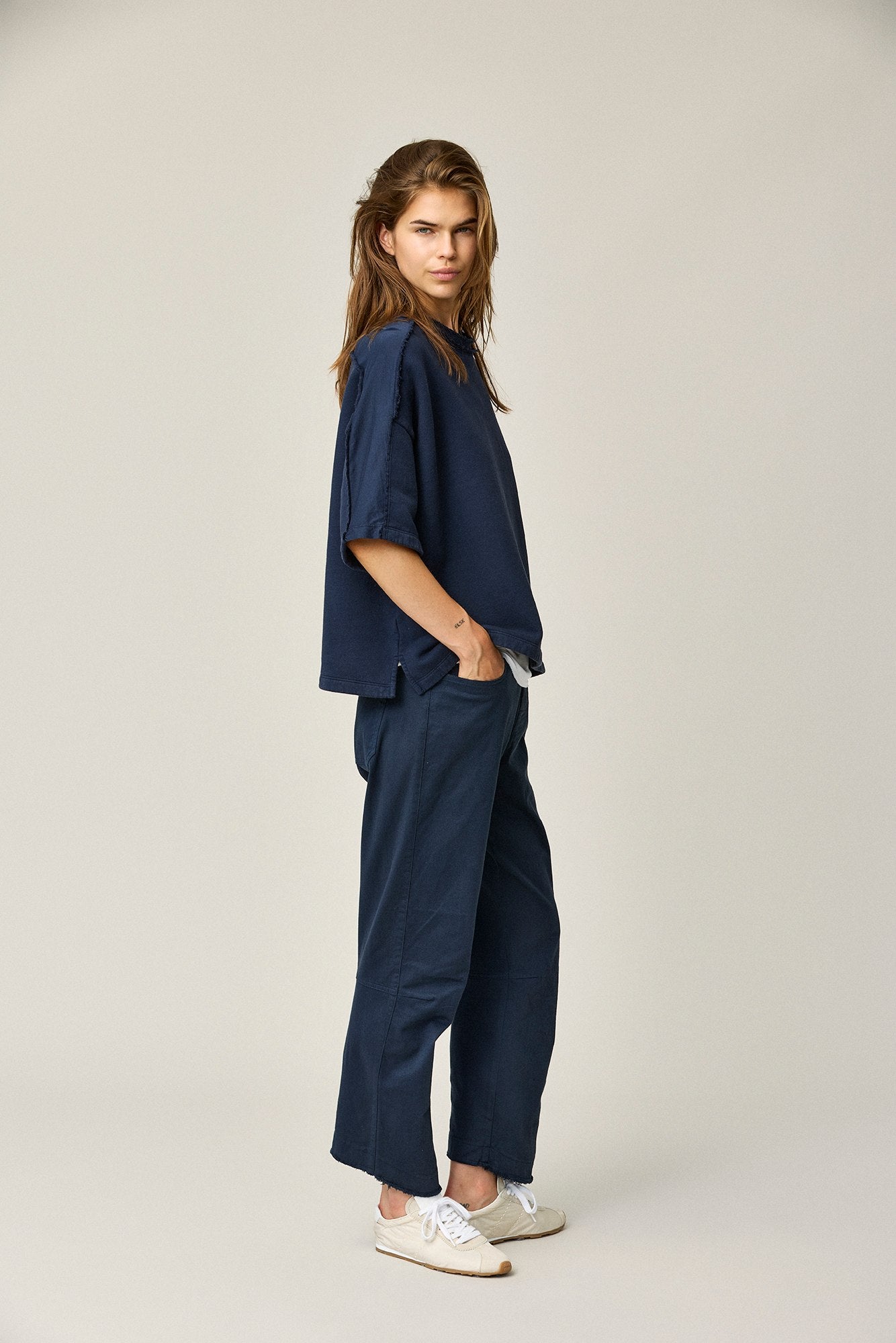 Casual Cotton Cropped Pants