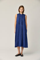 Silk Stripe Dress Sleveless