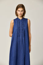 Silk Stripe Dress Sleveless