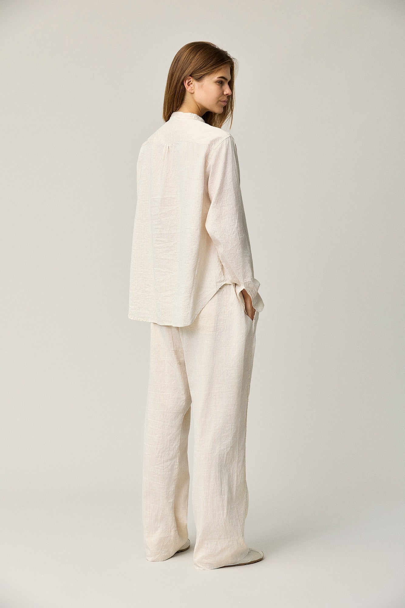 Silk Stripe Pants
