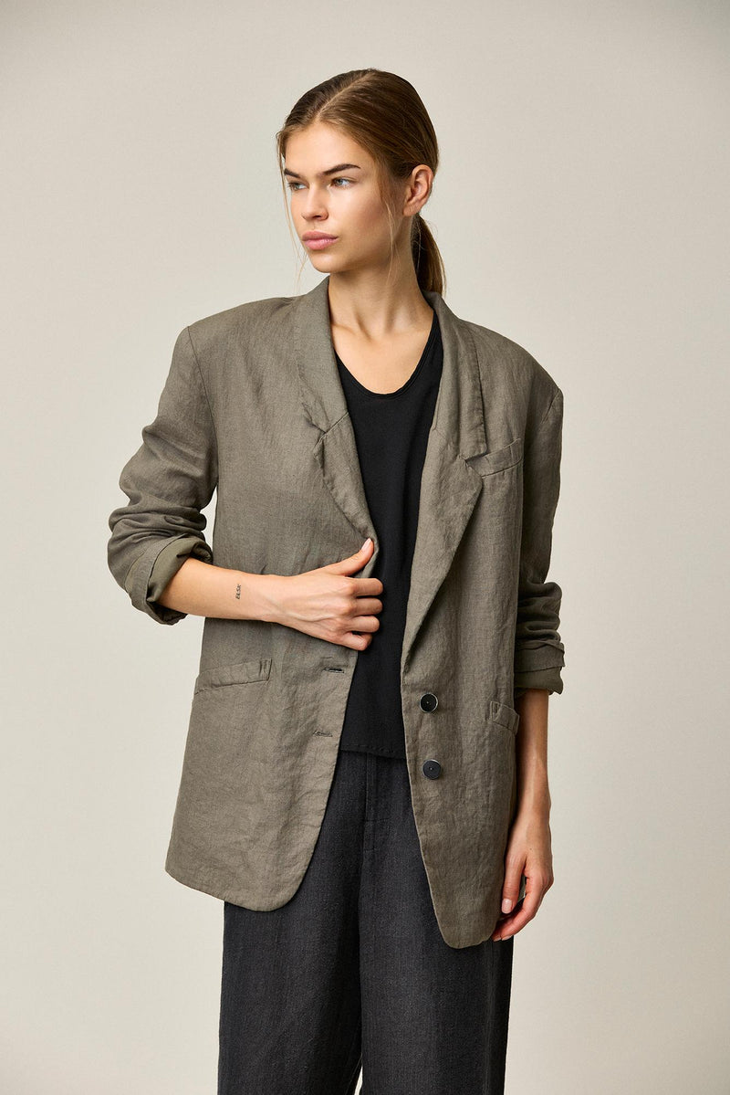 Linen Boyfriend Jacket