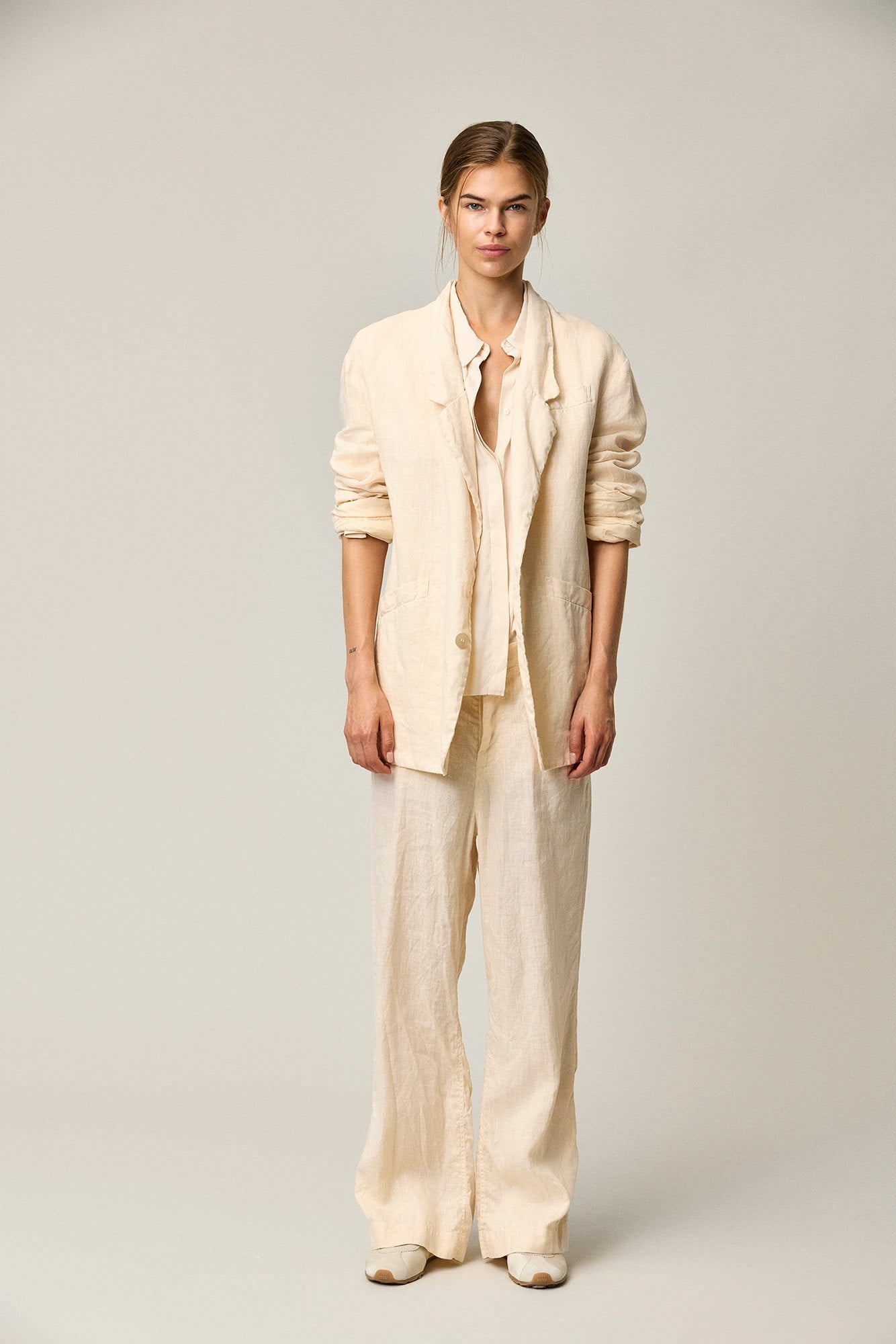 Linen Boyfriend Jacket