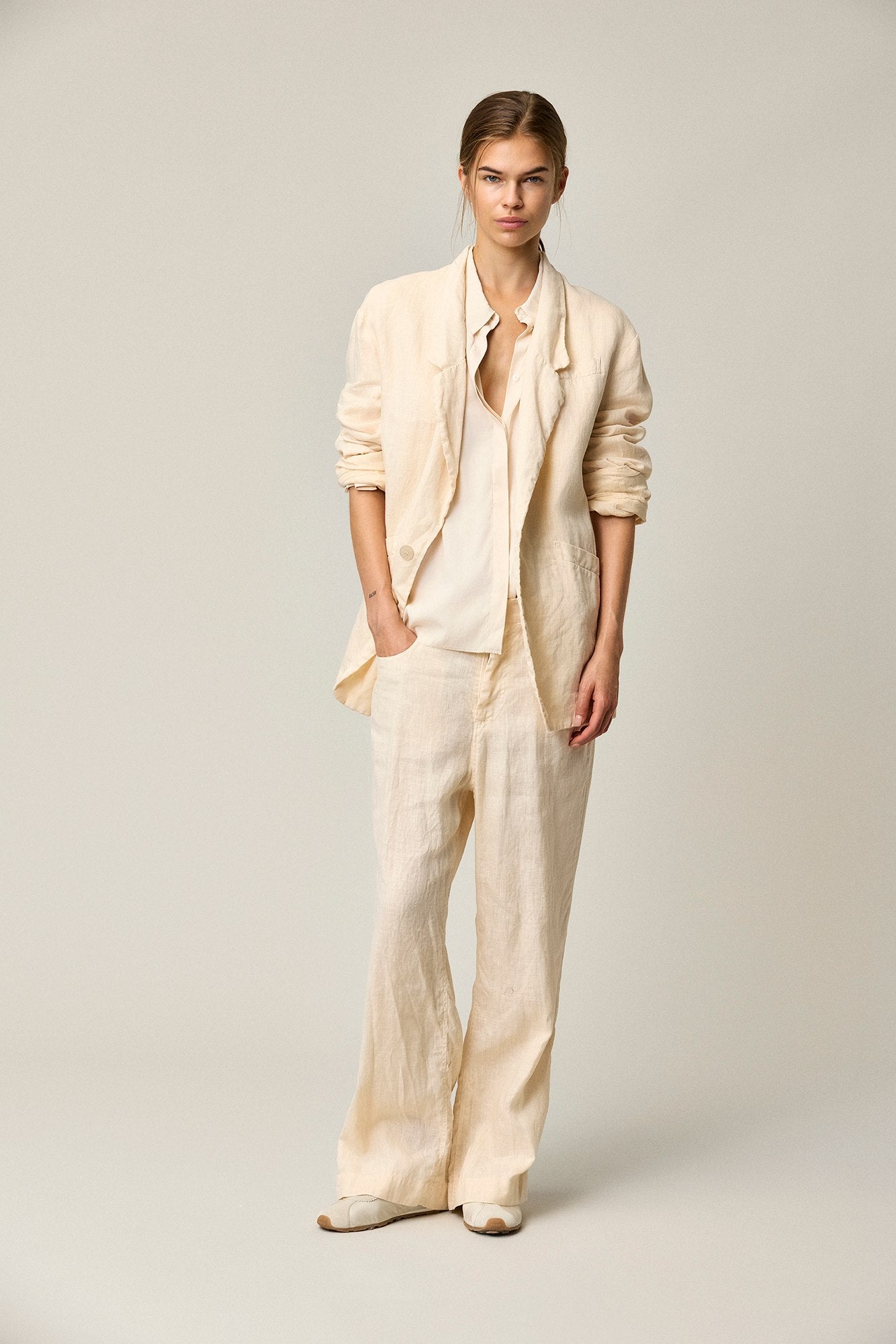 Linen Boyfriend Pants