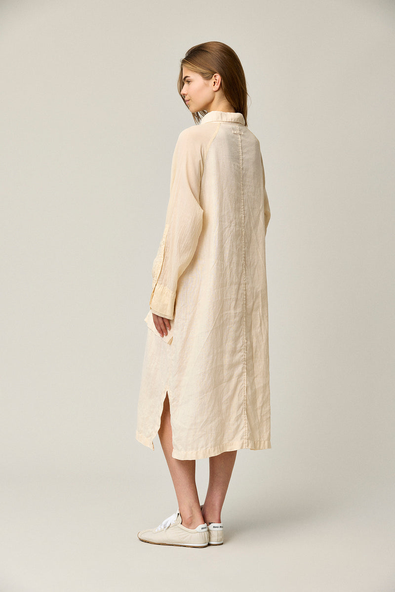 Linen Boyfriend Shirt Dress