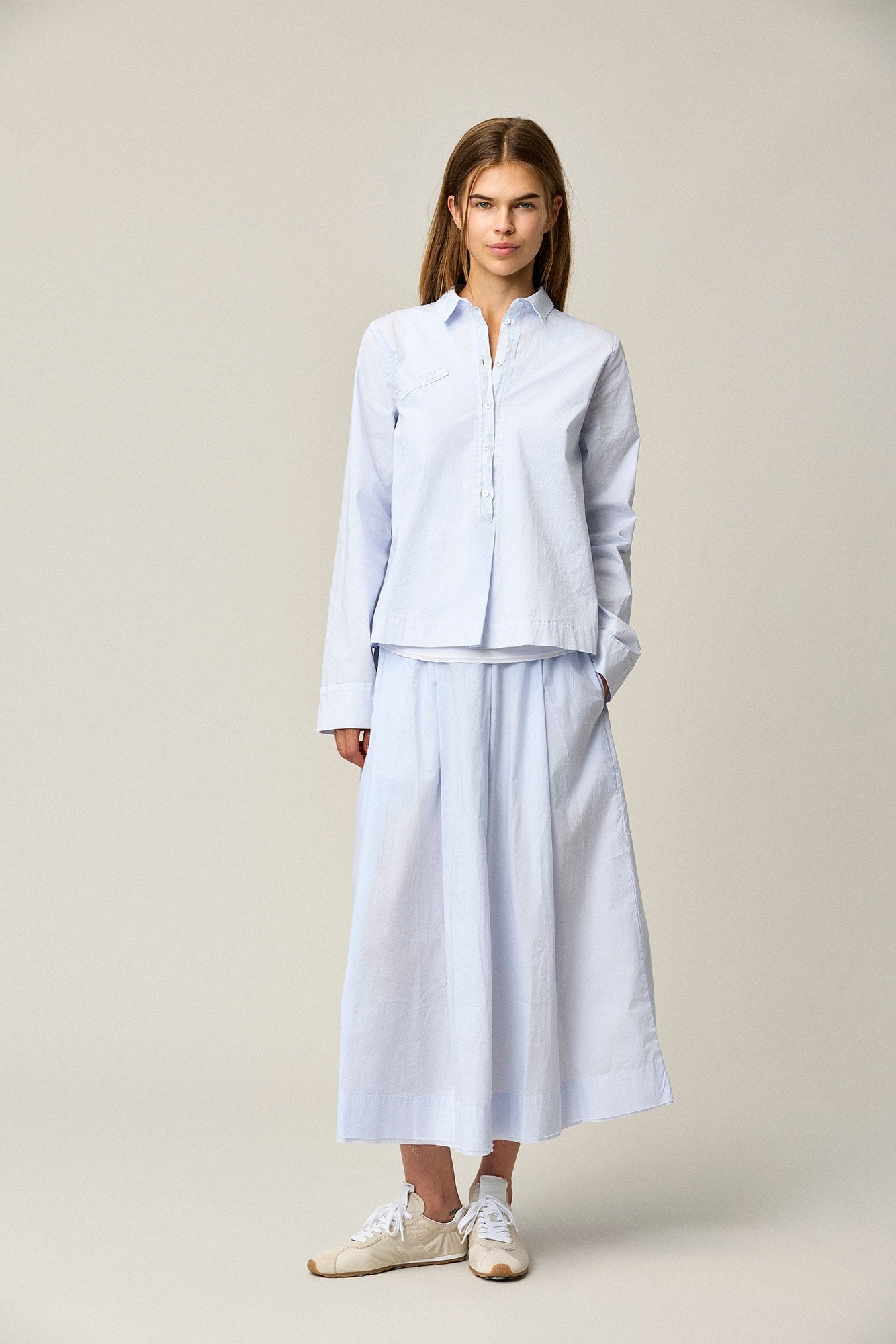 Cotton Stretch Jacket Collar Shirt