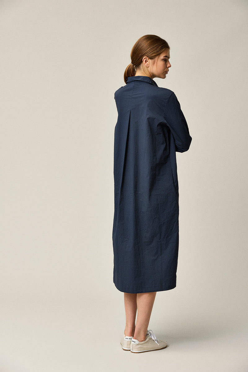 Cotton Stretch Pleated Dress