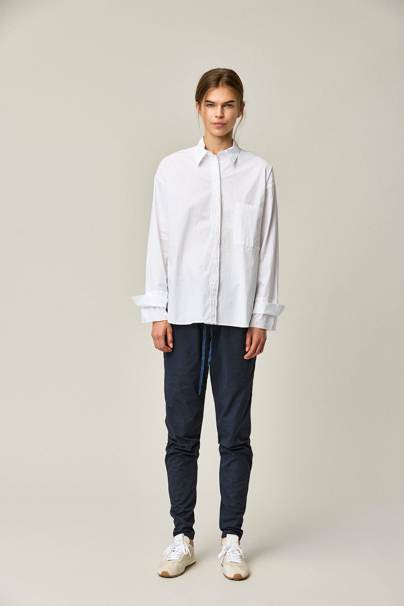 Cotton Stretch Boyfriend Shirt