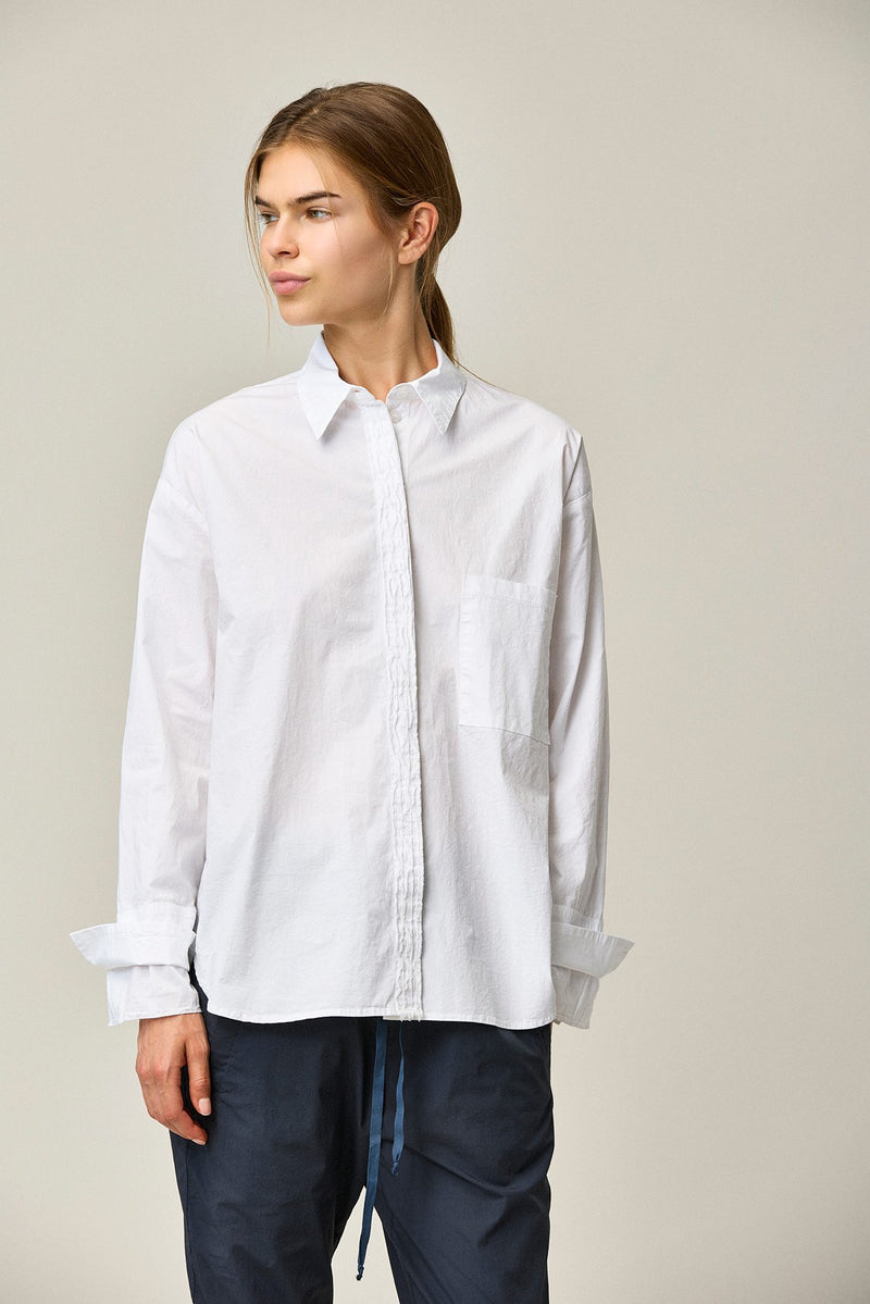 Cotton Stretch Boyfriend Shirt