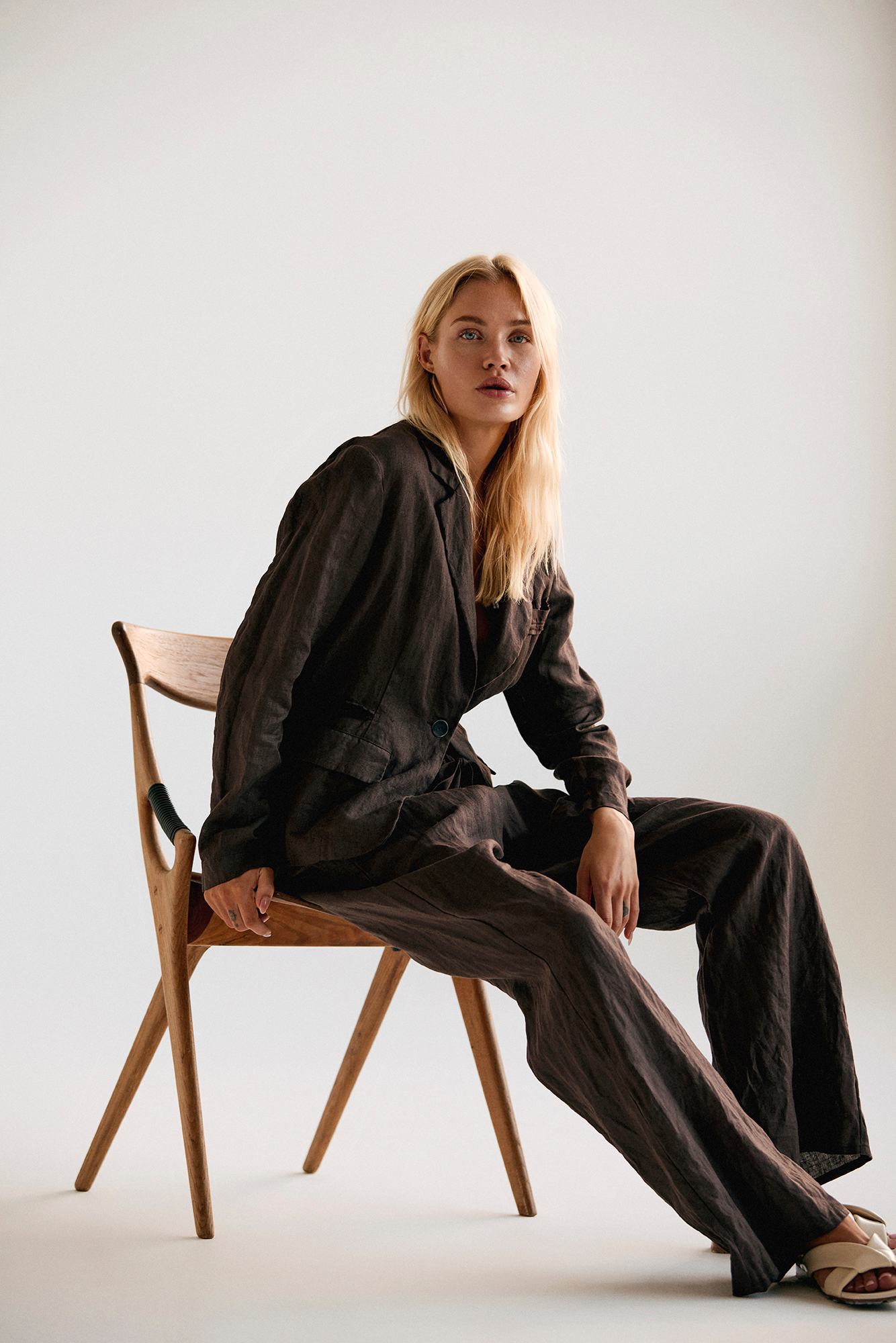 Linen Flared Pants
