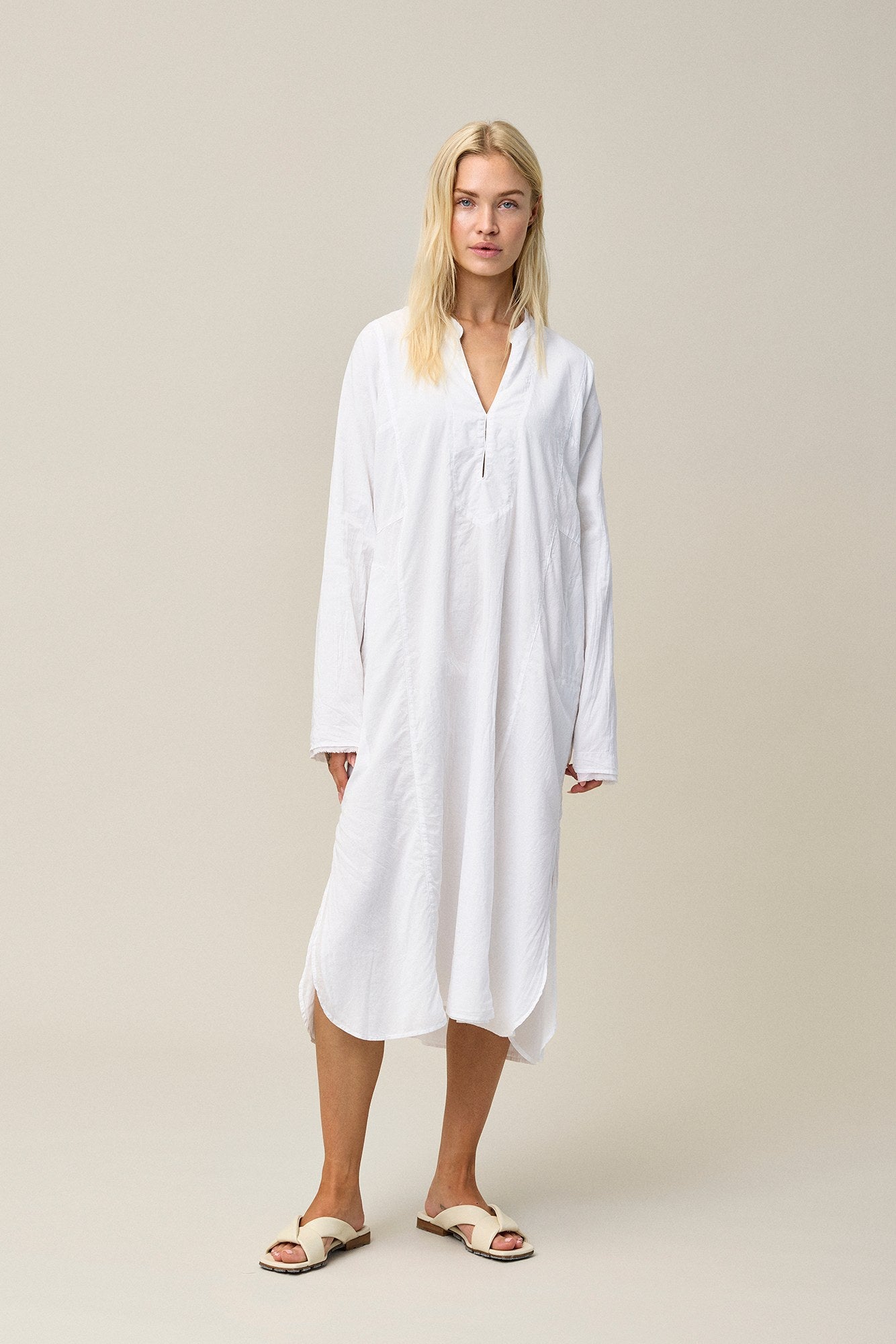 Cotton Voile Djellaba Dress