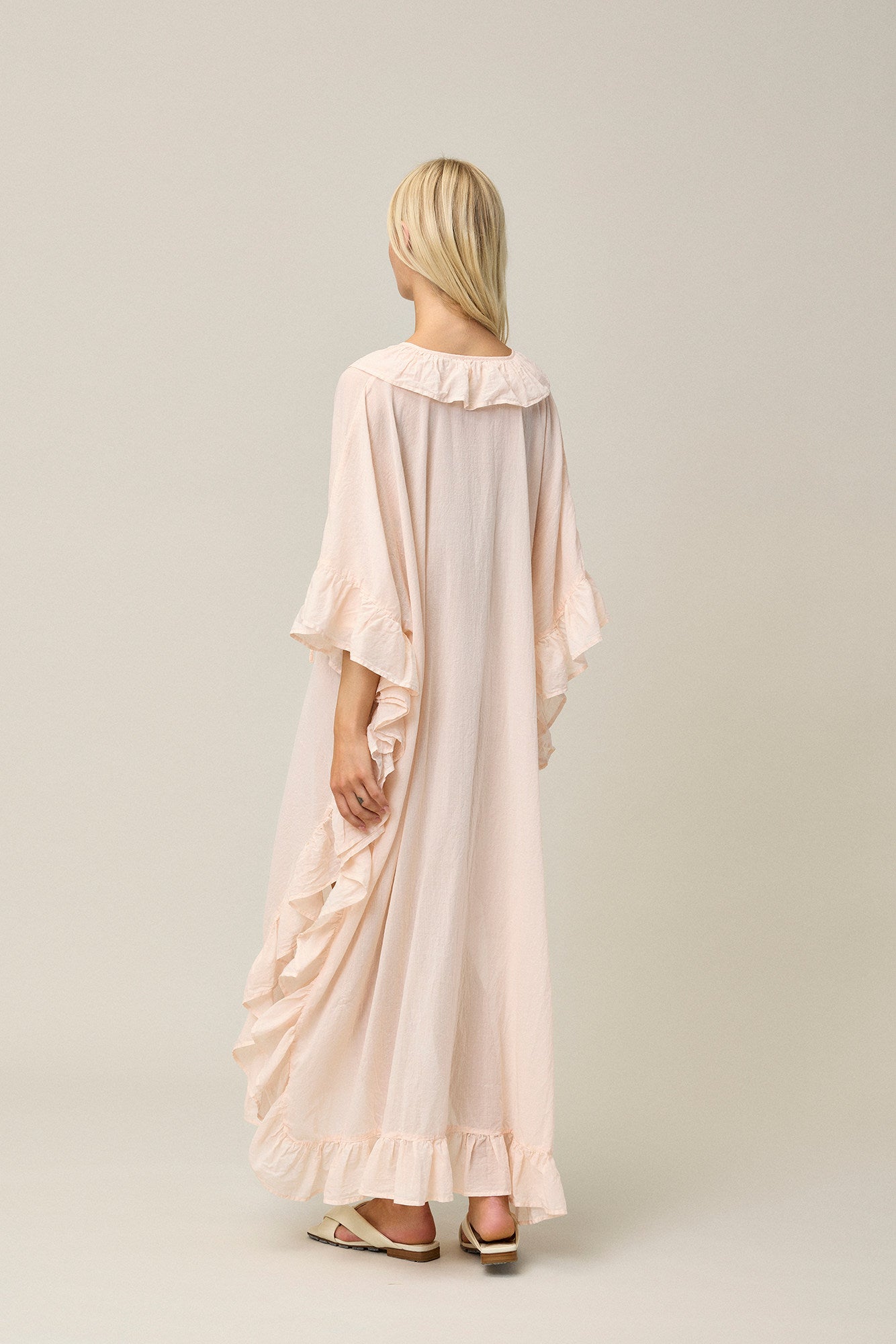Cotton Voile Kaftan Dress