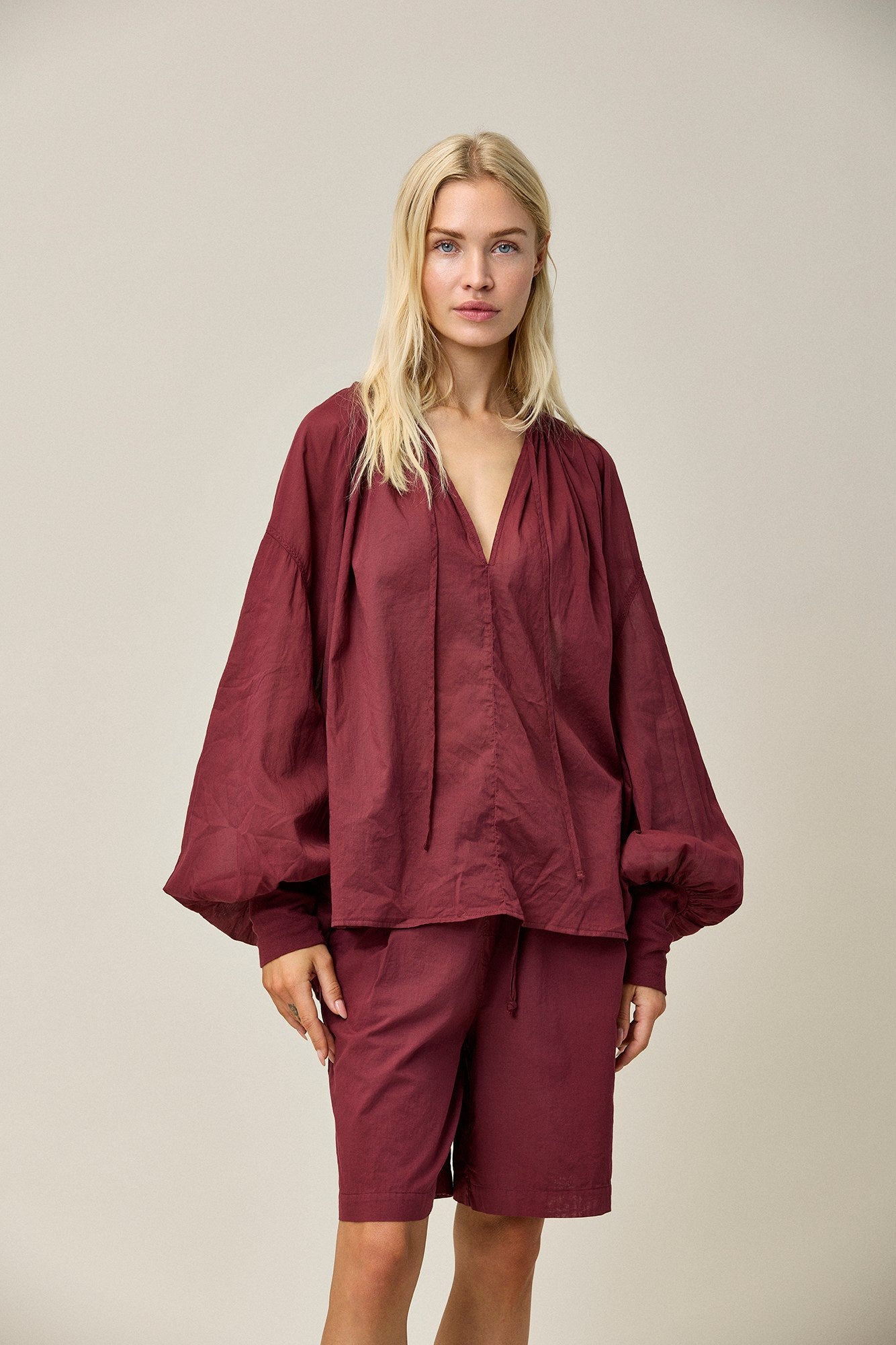 Cotton Voile Wide Shirt
