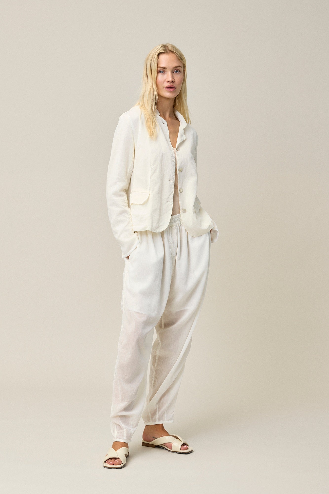 Crepe Cotton Silk Blazer