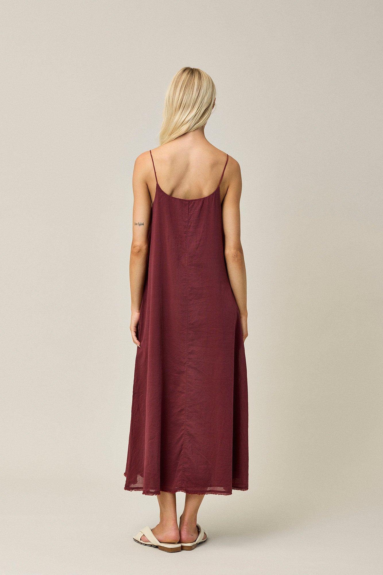 Crepe Cotton Silk Slip Dress
