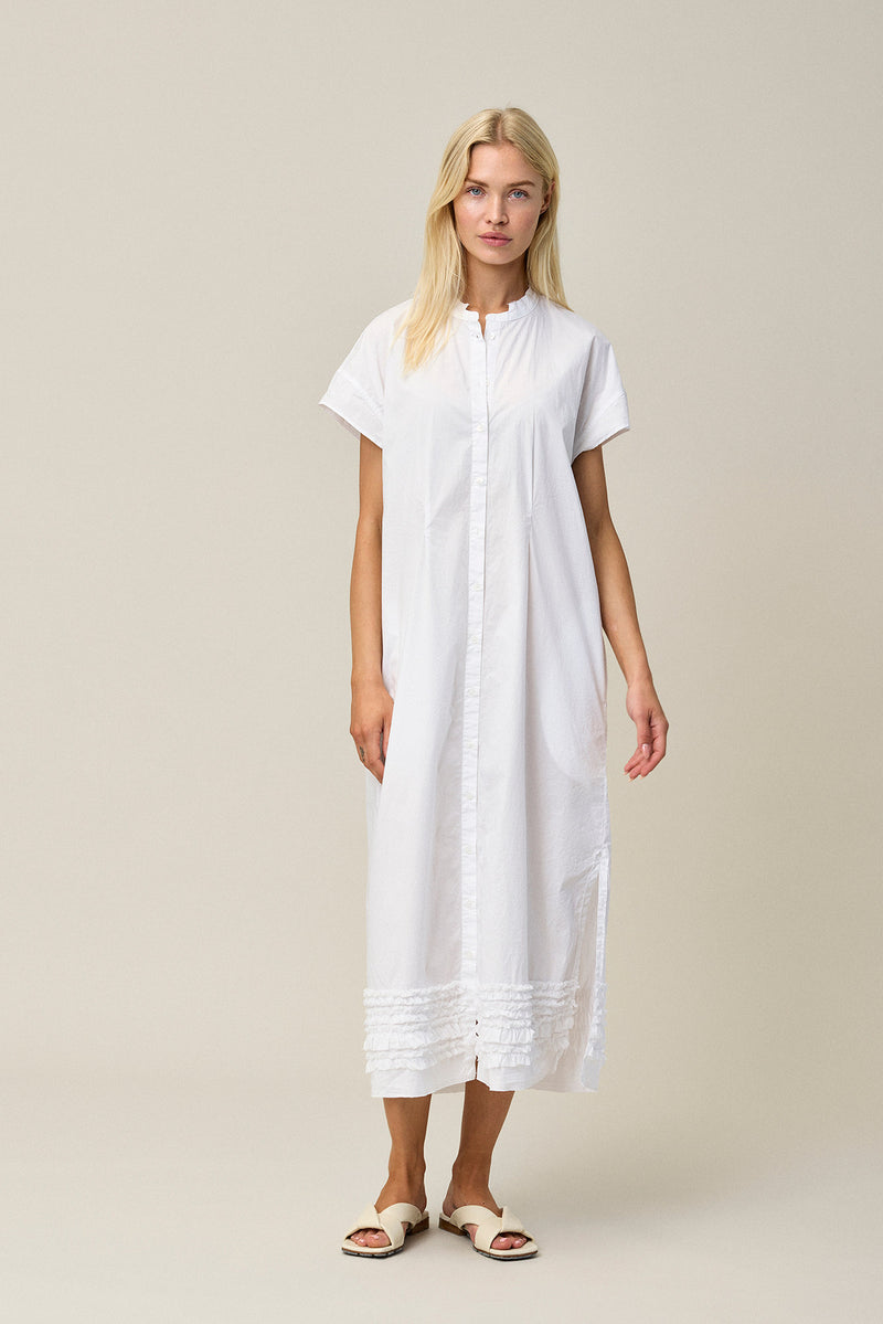 Cotton Stretch Shirt Dress