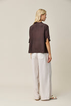 Silk Habotai Frill Blouse