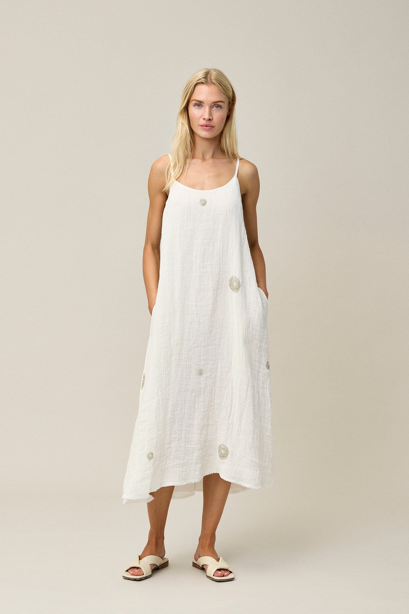 Linen Dot Dress