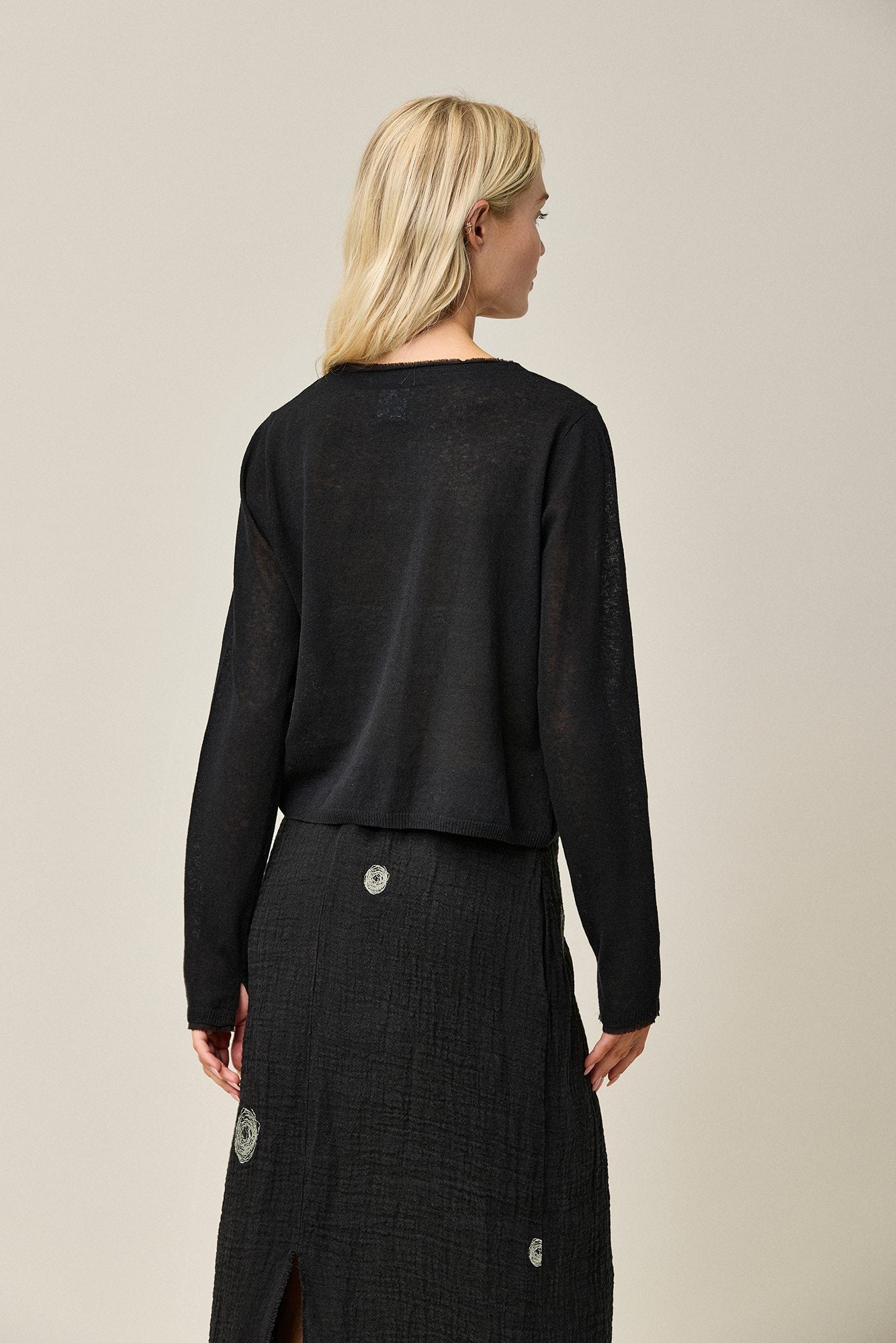 Linen Cotton Gauze Cardigan