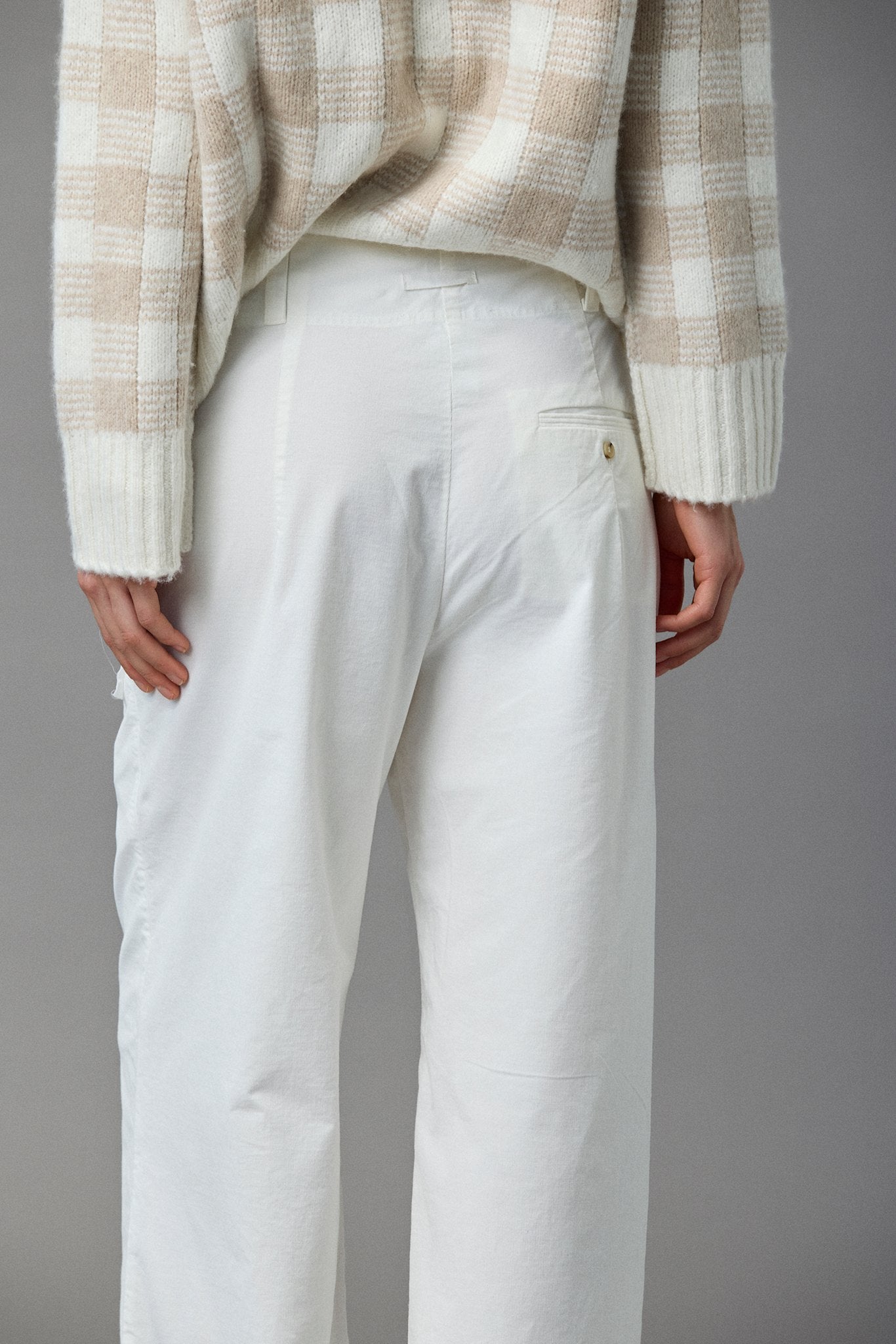 Cashmere Blend Crunky Check Sweater
