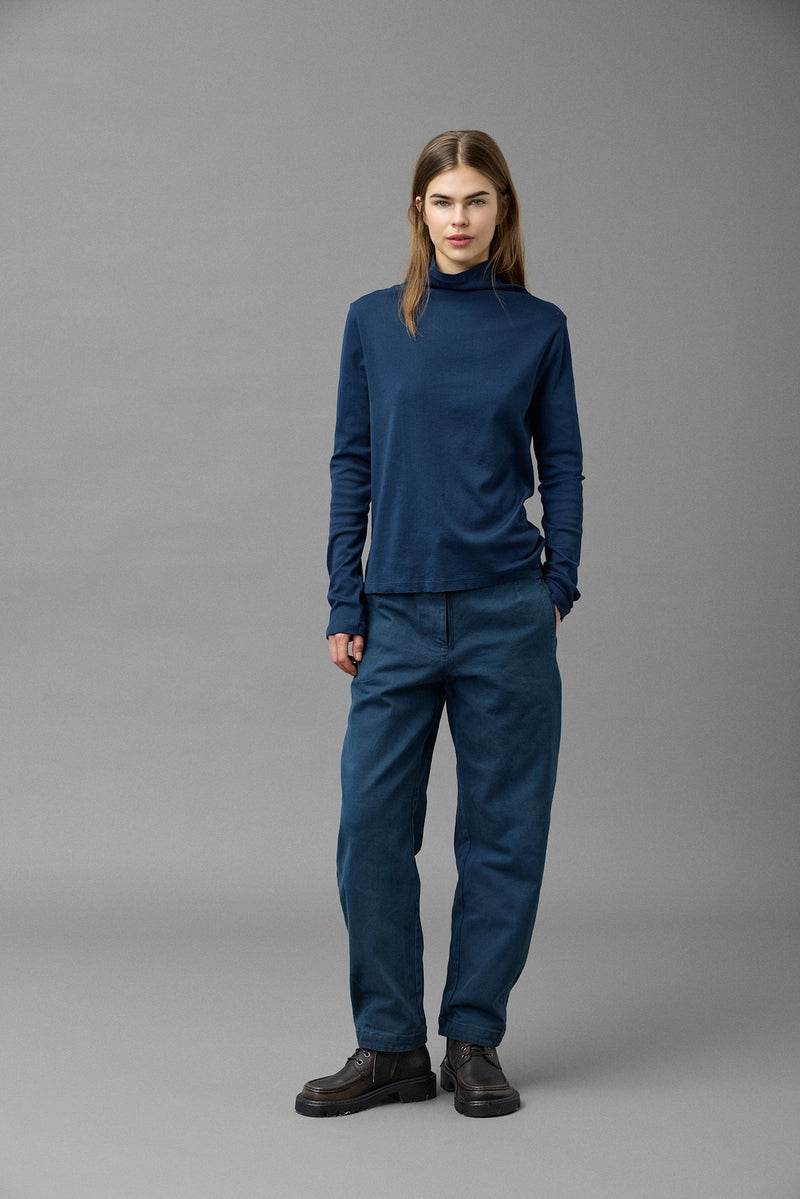 Cotton Rib Turtleneck