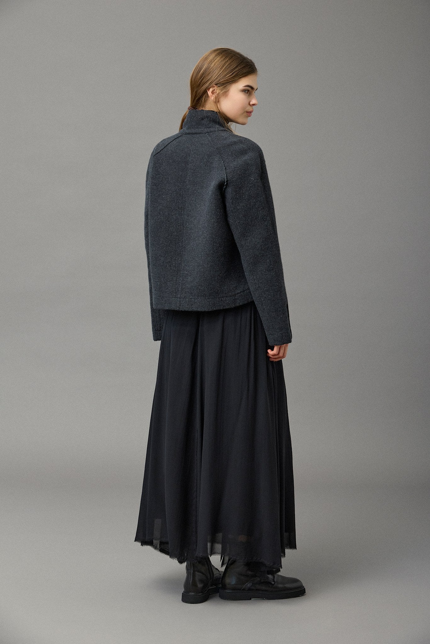 Silk Georgette Fluid Skirt