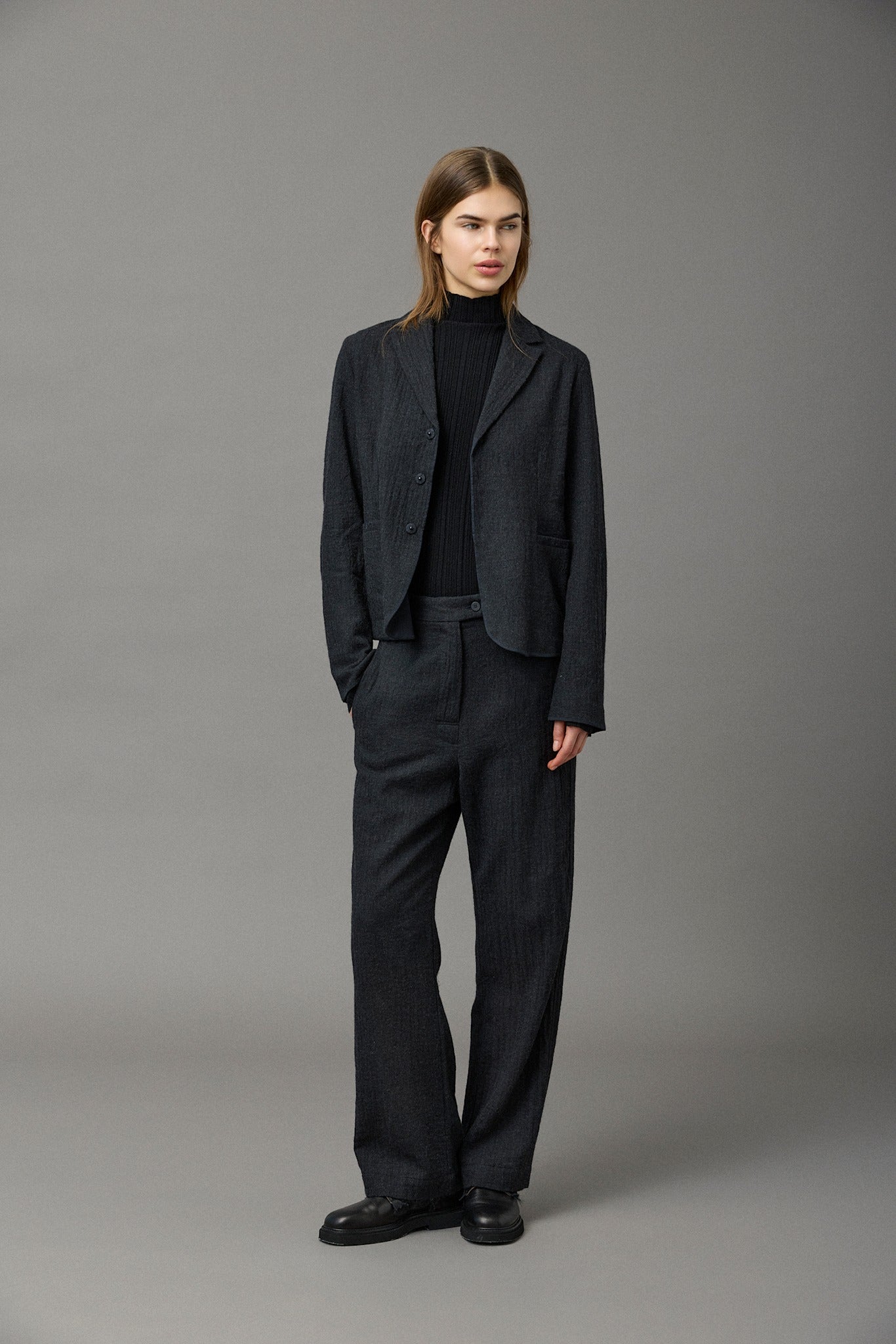 Light Wool Wide Pants