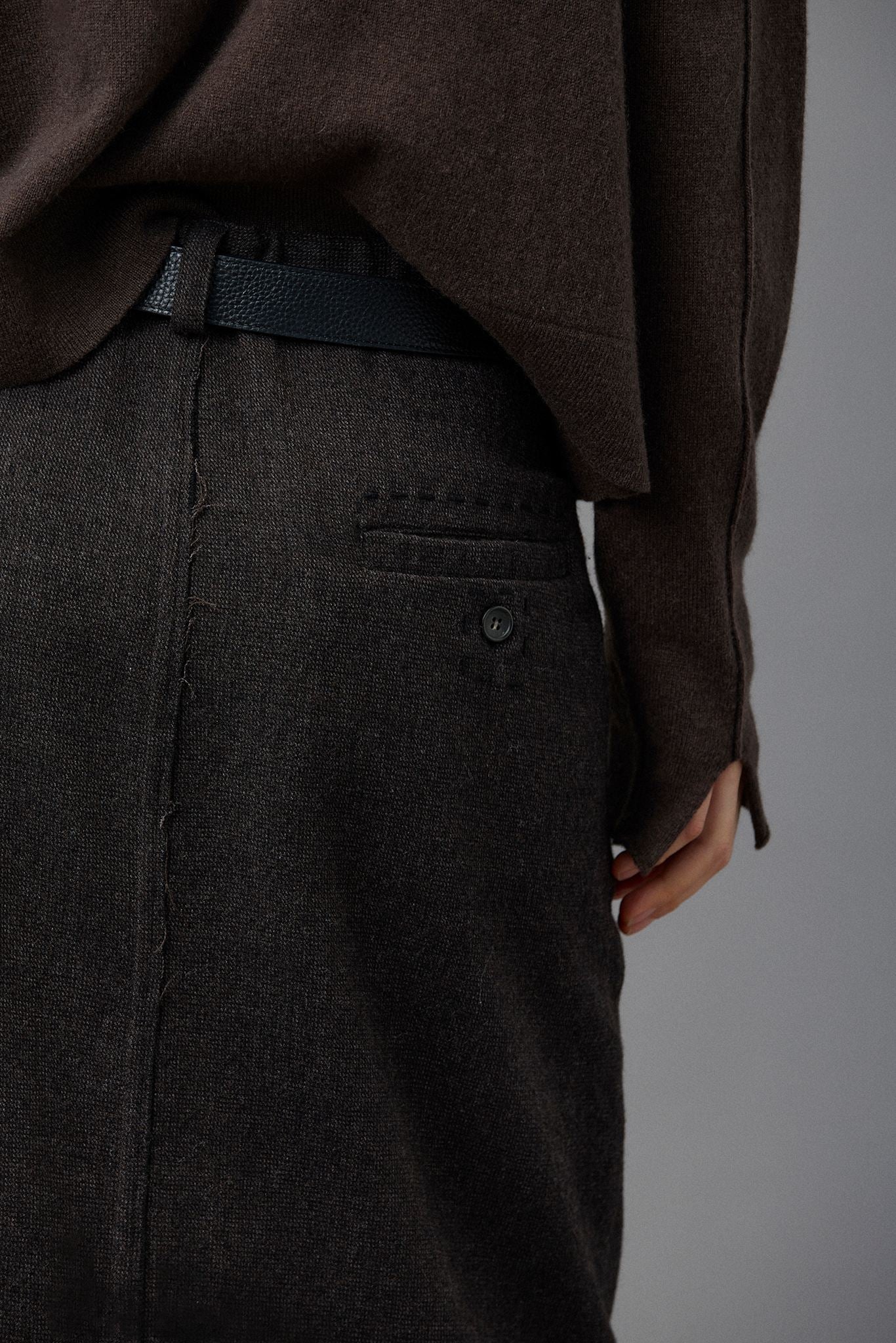 Check Wool Skirt