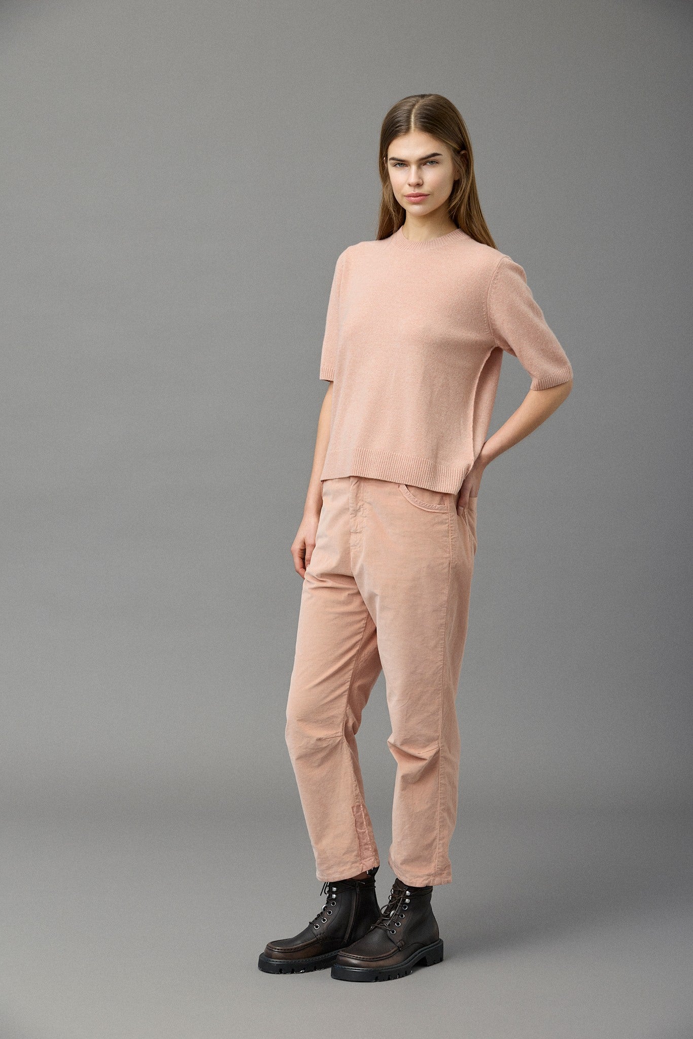 Soft Corduroy Cropped Pants