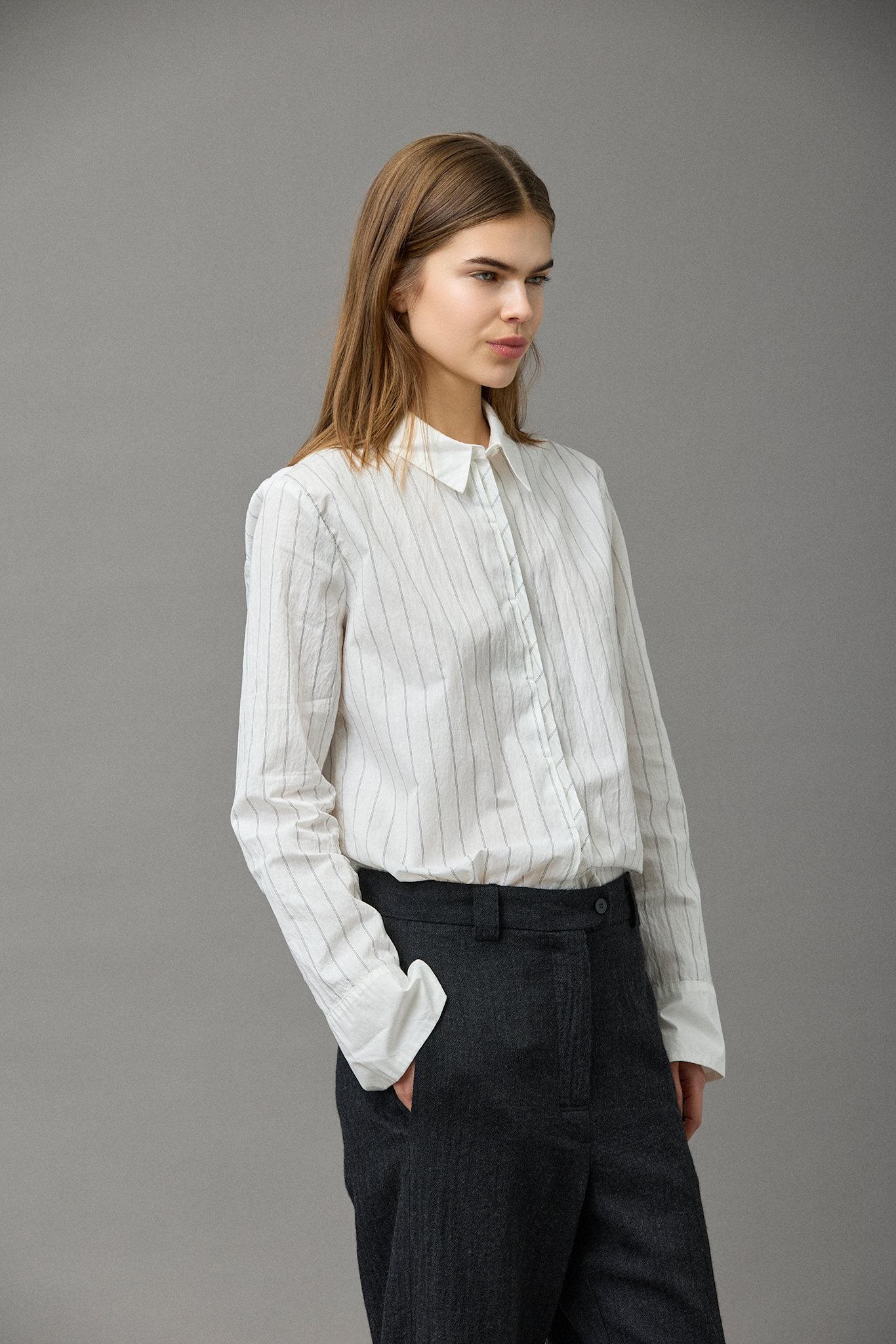 Light Wool Wide Pants