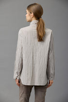 Striped Cotton Fine Button Shirt