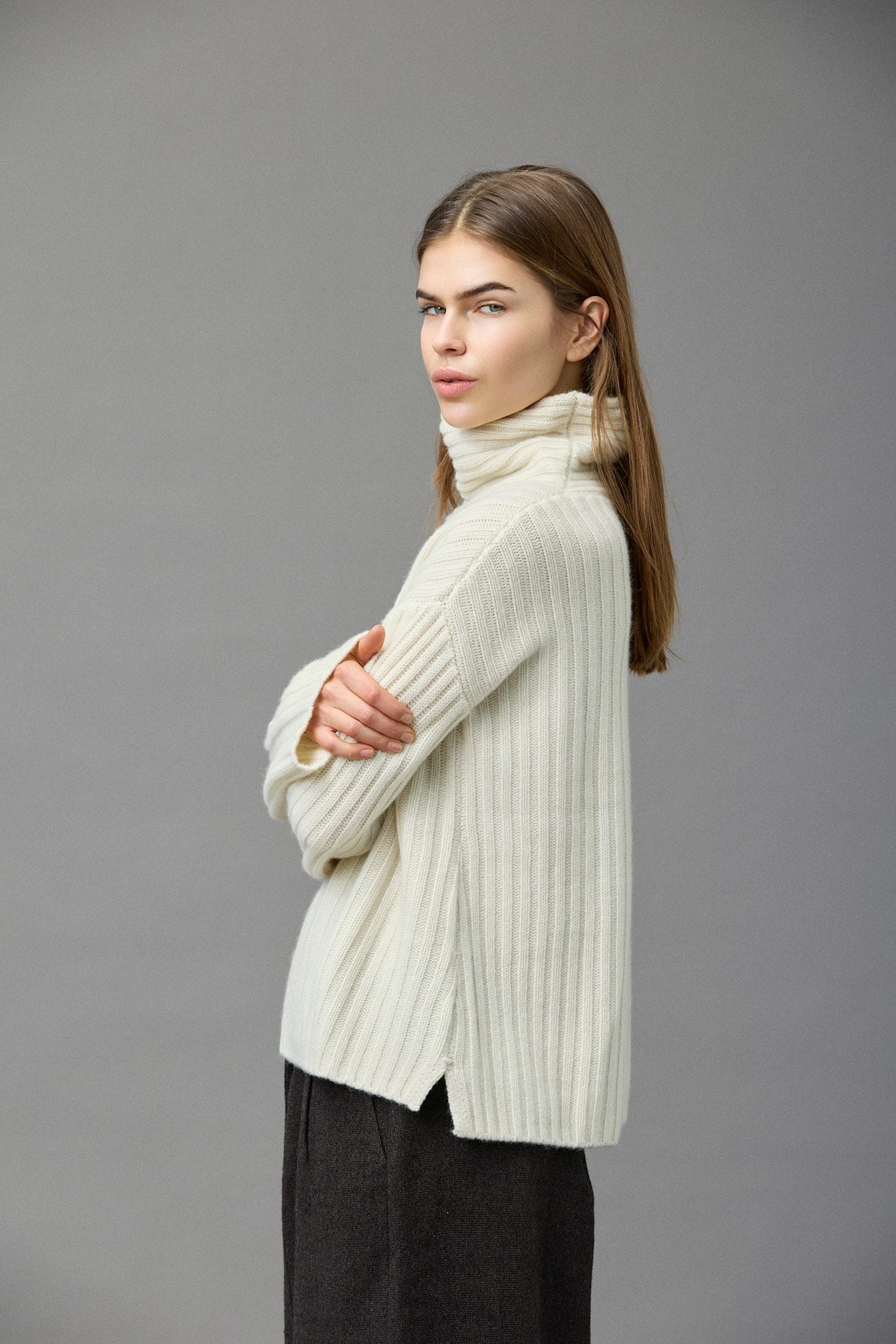 Check Wool Skirt