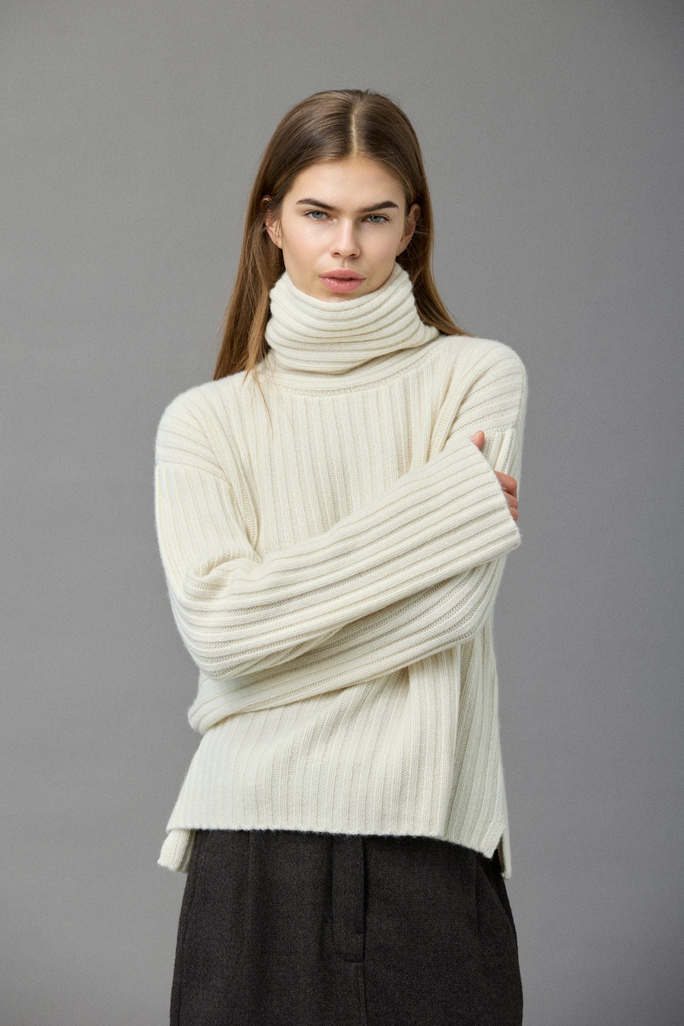 Check Wool Skirt