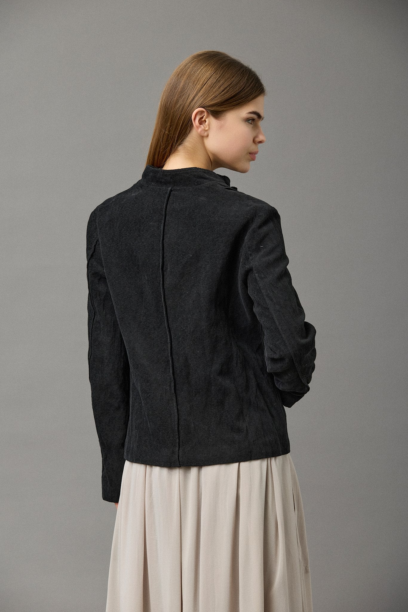 Crinkled Velvet Jacket