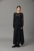 Silk Georgette Fluid Skirt