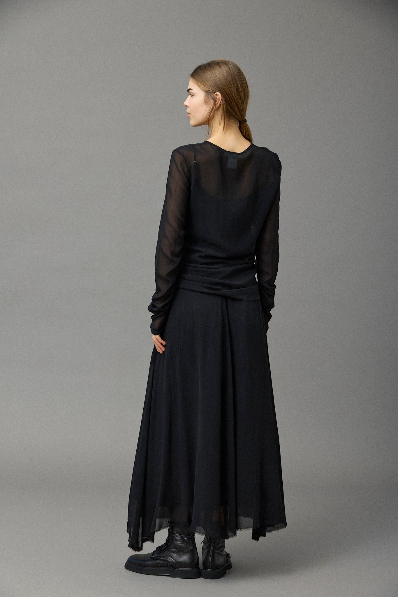 Silk Georgette Gathered Top