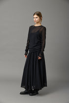 Silk Georgette Gathered Top