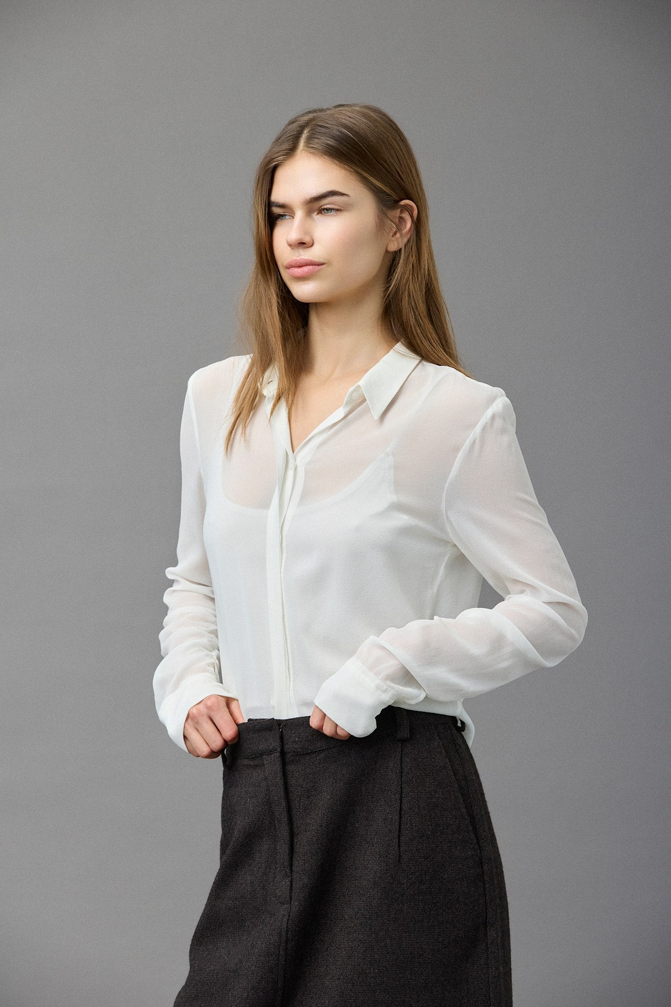 Check Wool Skirt
