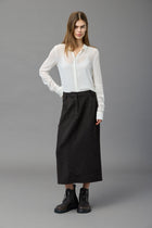 Check Wool Skirt