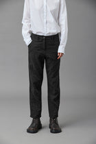 Cotton Herringbone Cropped Pants