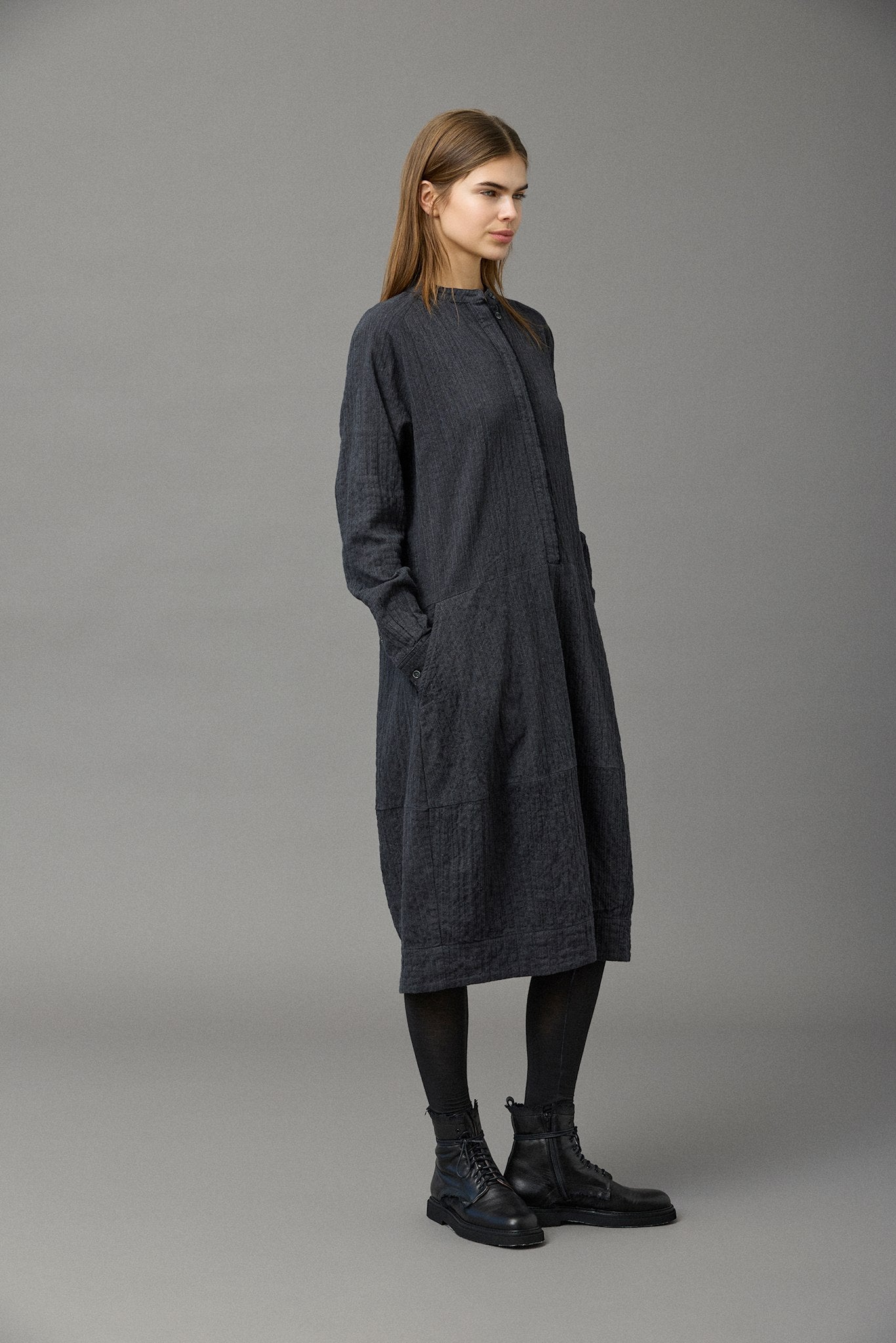 Cotton Herringbone Dress