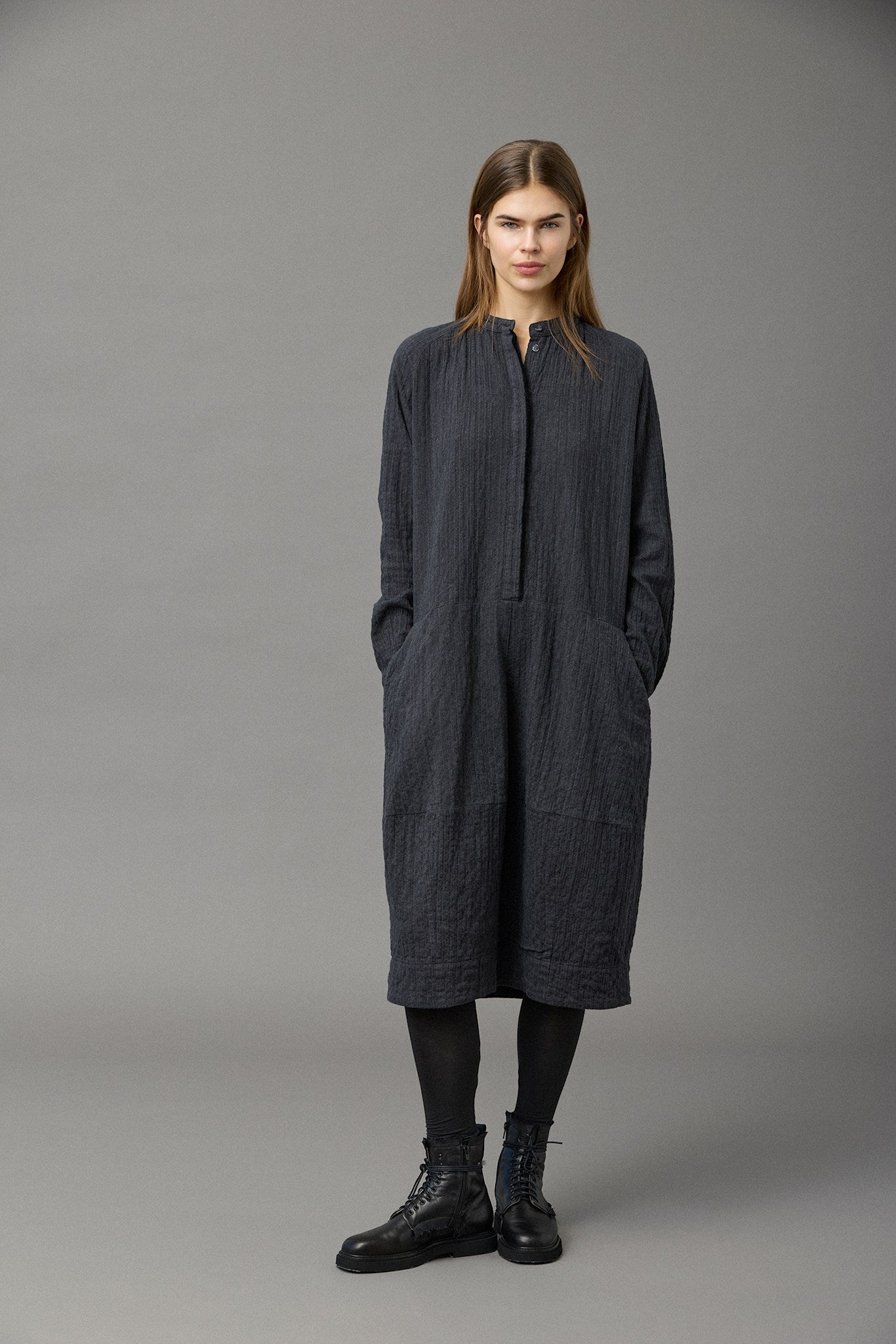 Cotton Herringbone Dress