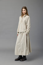 Soft Corduroy Side Pleated Skirt