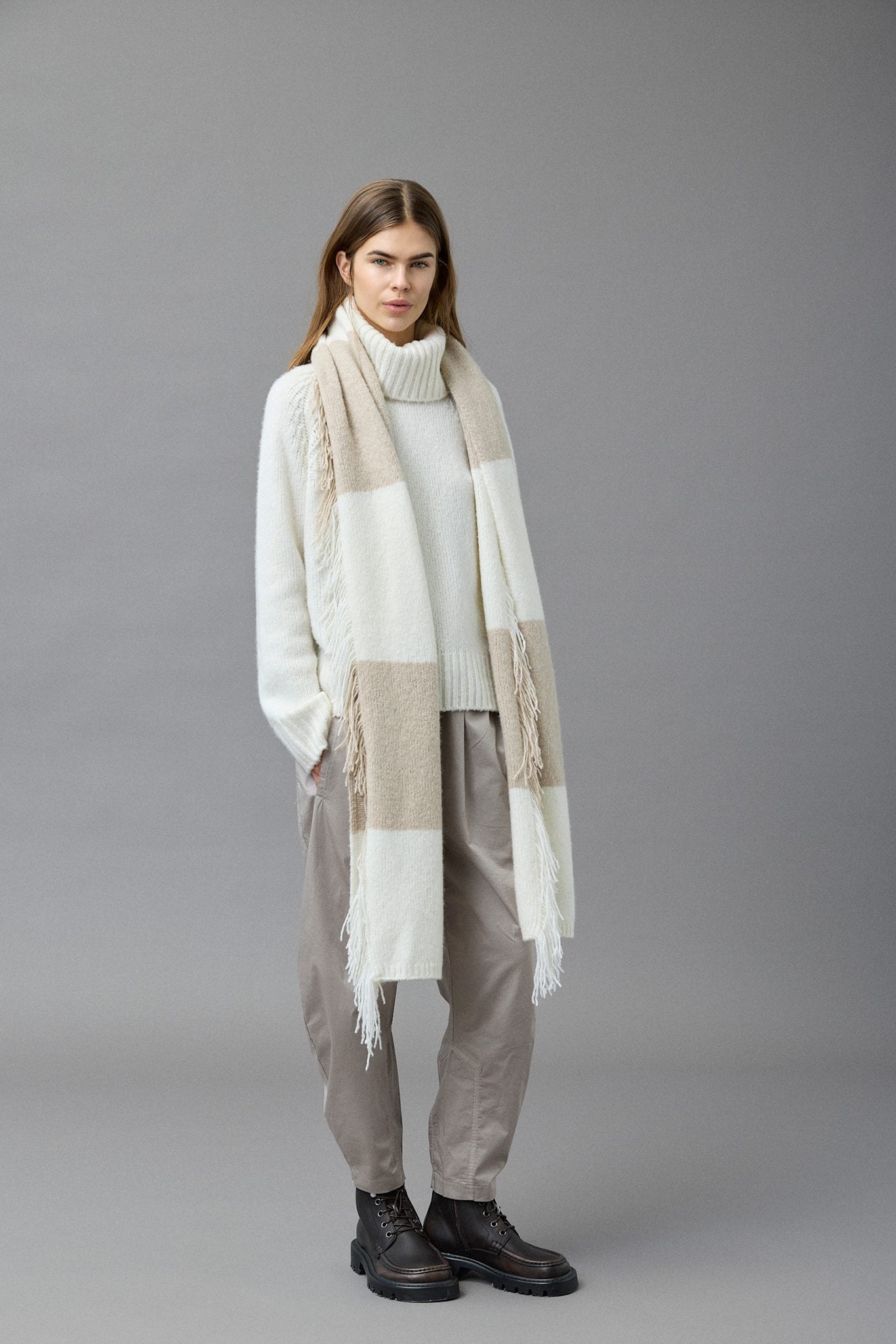 3 GG Cashmere Blend Scarf