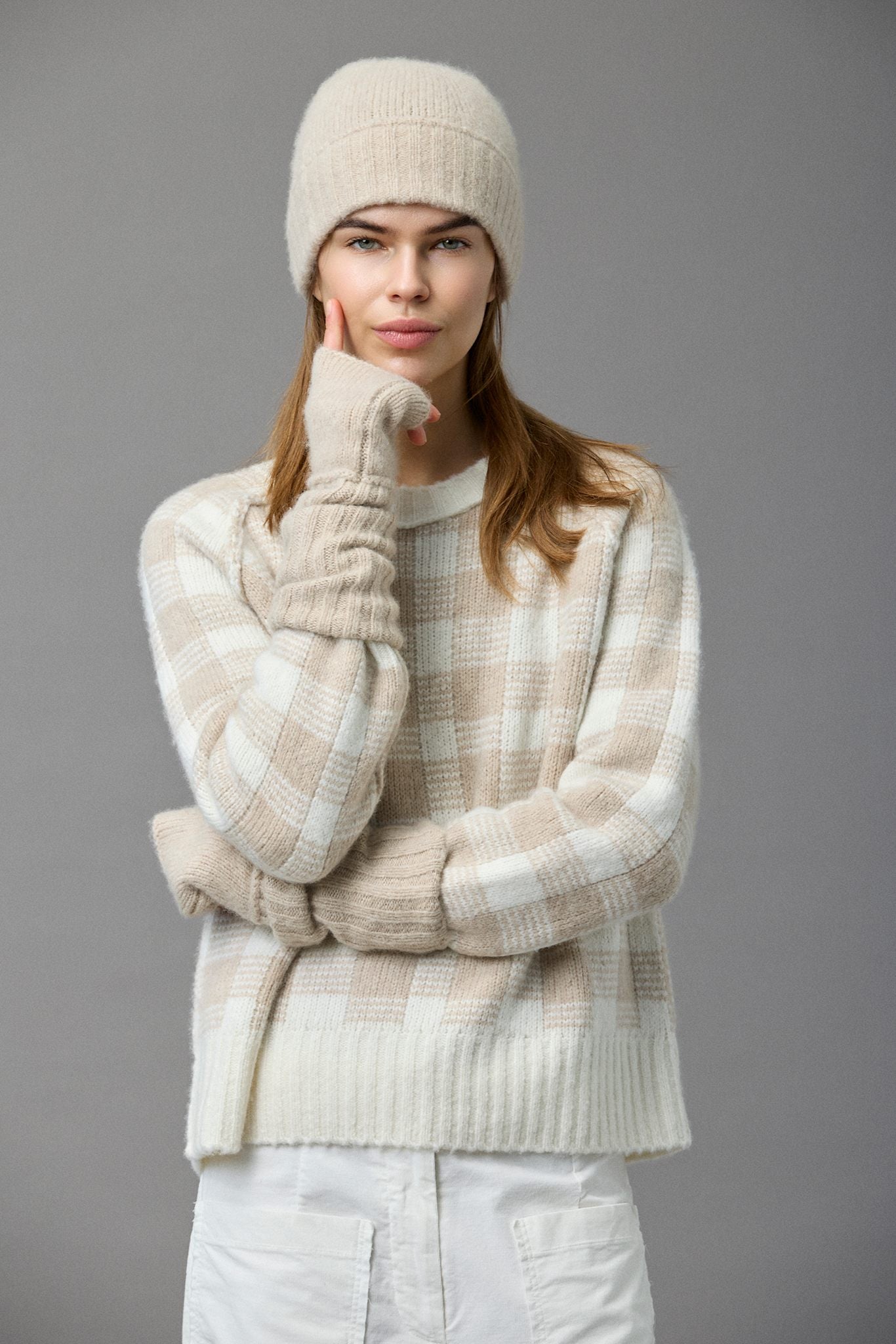 3 GG Cashmere Beanie